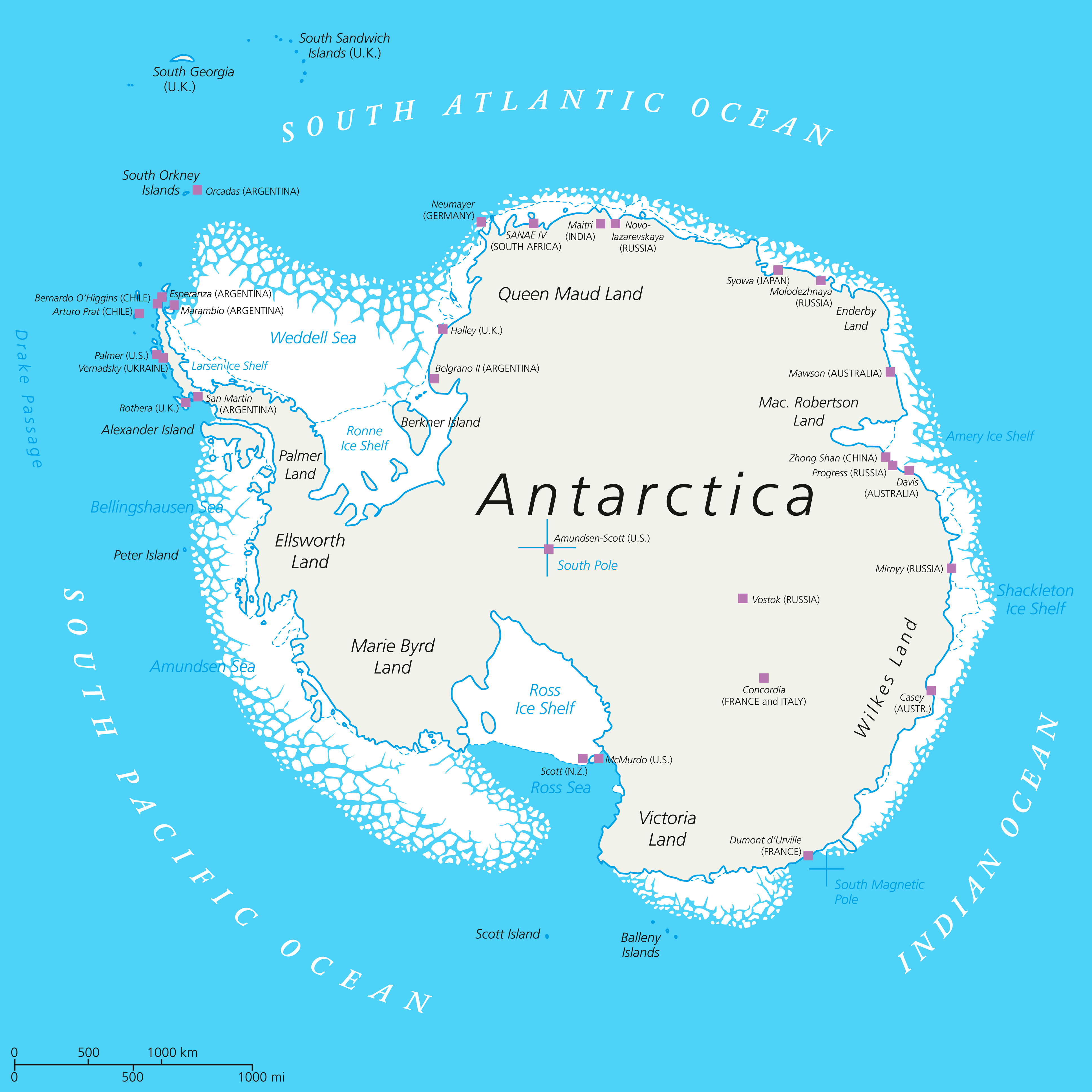 Map of Antarctica